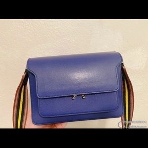 LIKE NEW!!!Marni Trunk Medium Bag in Blue Leather